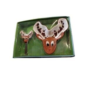T2 Reindeer Holiday Spreader & Dish, Mainstreet Collection 2 piece NIB